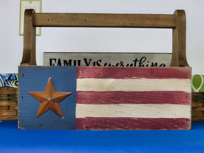 Wooden Crates  with the American Flag on the back from Harvest Array