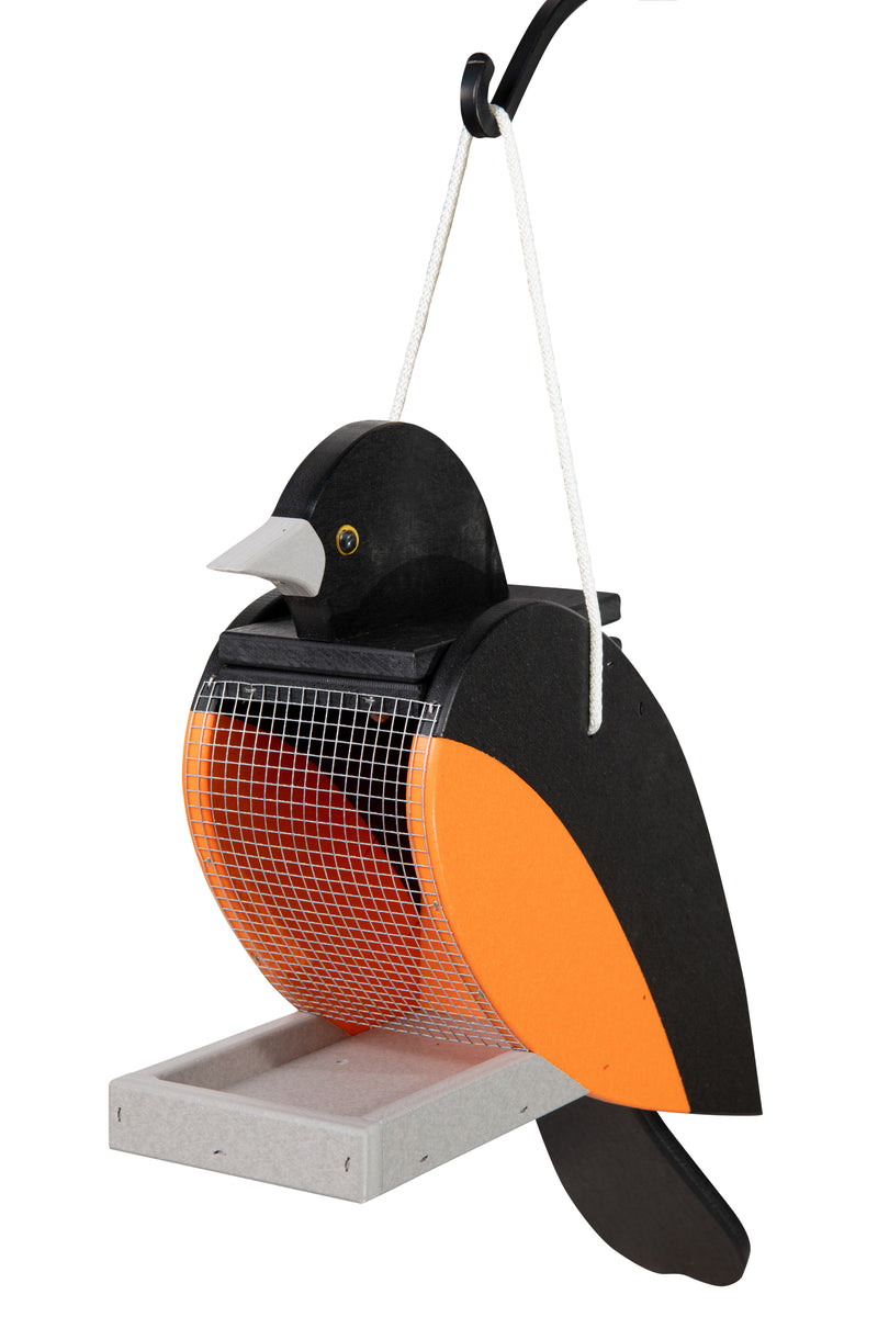 Oriole - Bird Shaped Poly Bird Feeders from Beaver Dam Woodworking