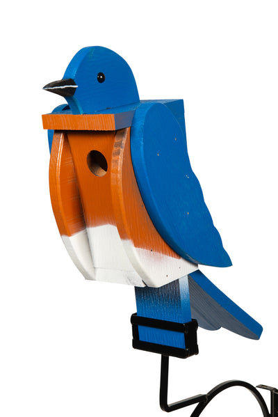 Blue Bird Wooden Bird Shaped Birdhouse