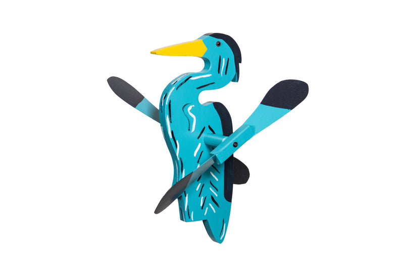 Blue Herron Wooden Whirlybird