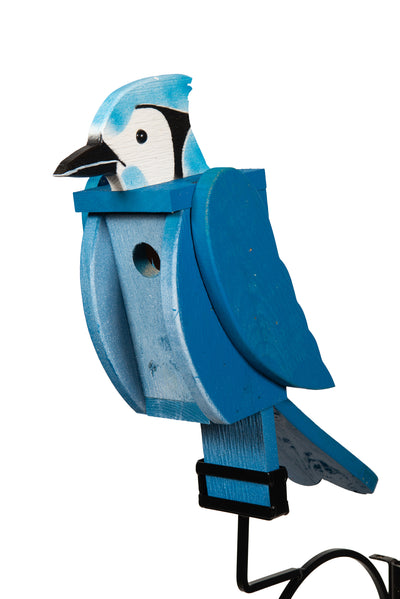 Blue jay Wooden Bird Shaped Birdhouse 