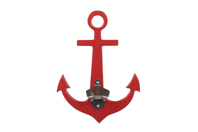 Cardinal Red Anchor Sea Quest Nautical Bottle Opener
