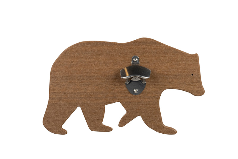 Mahogany Bear Poly Wildlife Bottle Opener