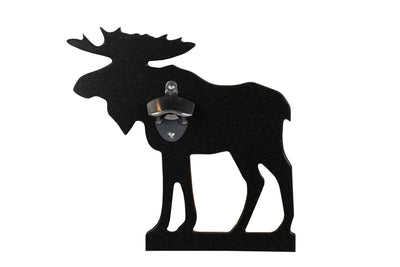 Black Moose Poly Wildlife Bottle Opener