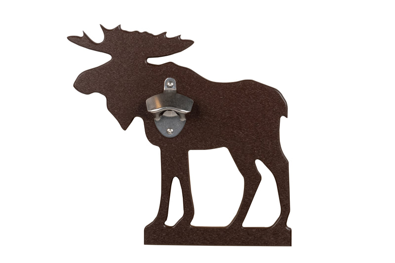 Brown Moose Poly Wildlife Bottle Opener