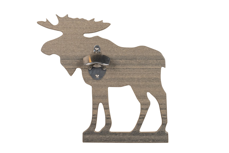 Coastal Gray Moose Poly Wildlife Bottle Opener