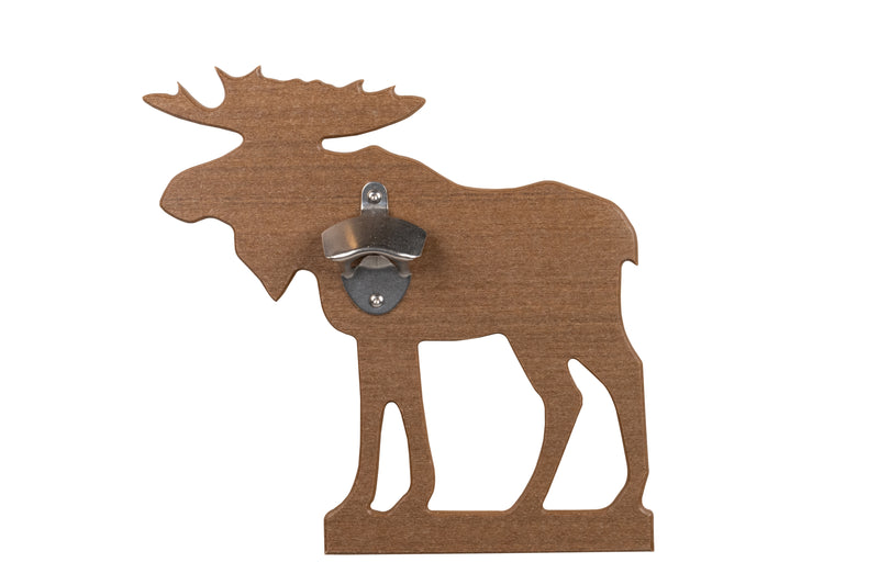 Mahogany Moose Poly Wildlife Bottle Opener