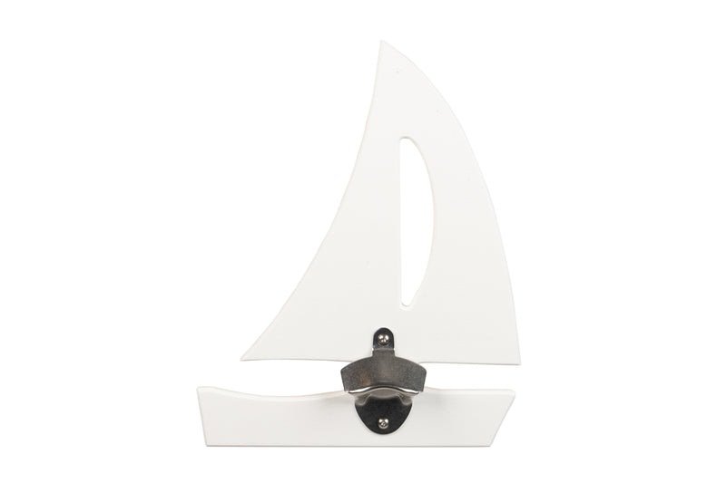 White Sailboat Sea Quest Nautical Bottle Opener