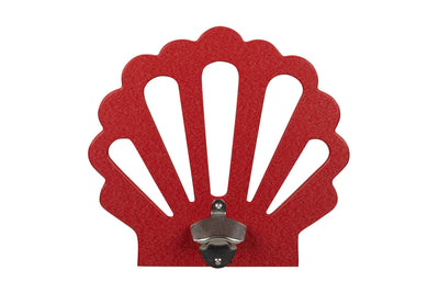 Cardinal Red Seashell Sea Quest Nautical Bottle Opener