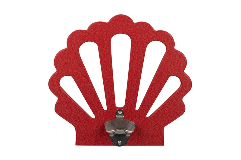 Cardinal Red Seashell Sea Quest Nautical Bottle Opener