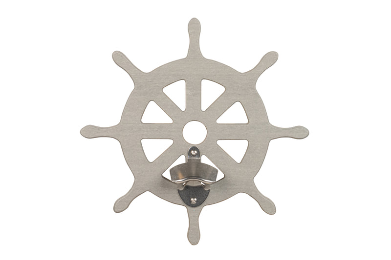Driftwood Ships Wheel Sea Quest Nautical Bottle Opener