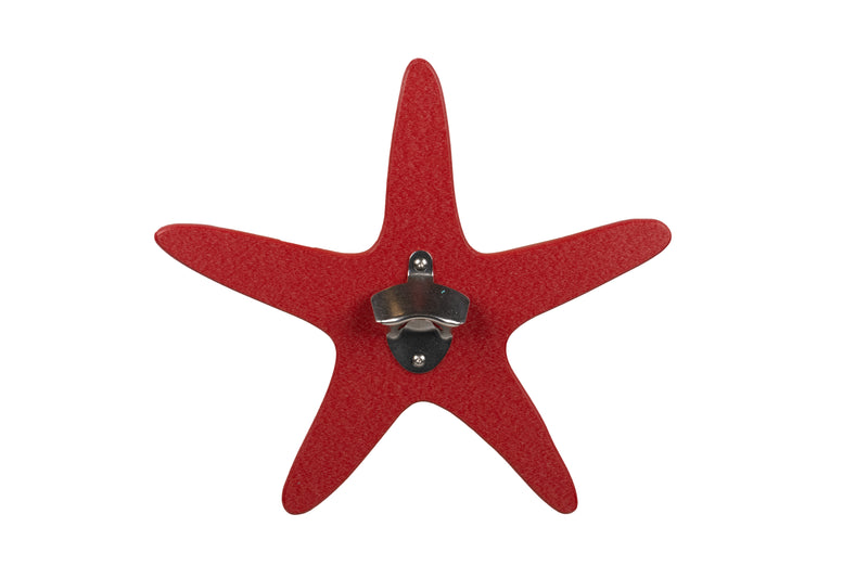 Cardinal Red Starfish Sea Quest Nautical Bottle Opener