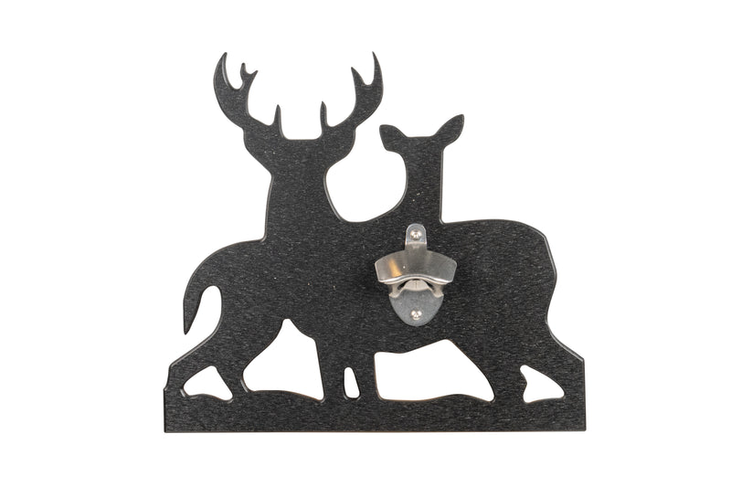 Black Whitetail Deer Poly Wildlife Bottle Opener