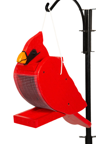 Cardinal Bird Shaped Wooden Bird Feeders