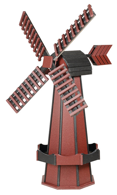 Cherrywood and Black Large Poly Windmill from Beaver Dam available at Harvest Array