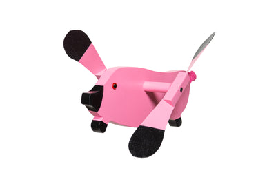 Flying Pig Wooden Whirlybird Barnyard Animal