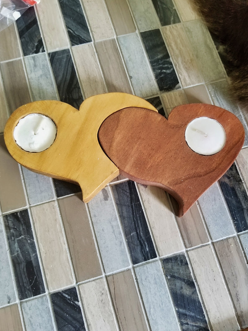 Two Hearts Tealights Candleholder