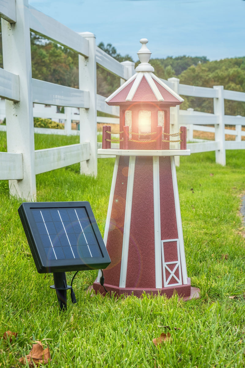 Solar powered lighting kit installed on the lighthouse
