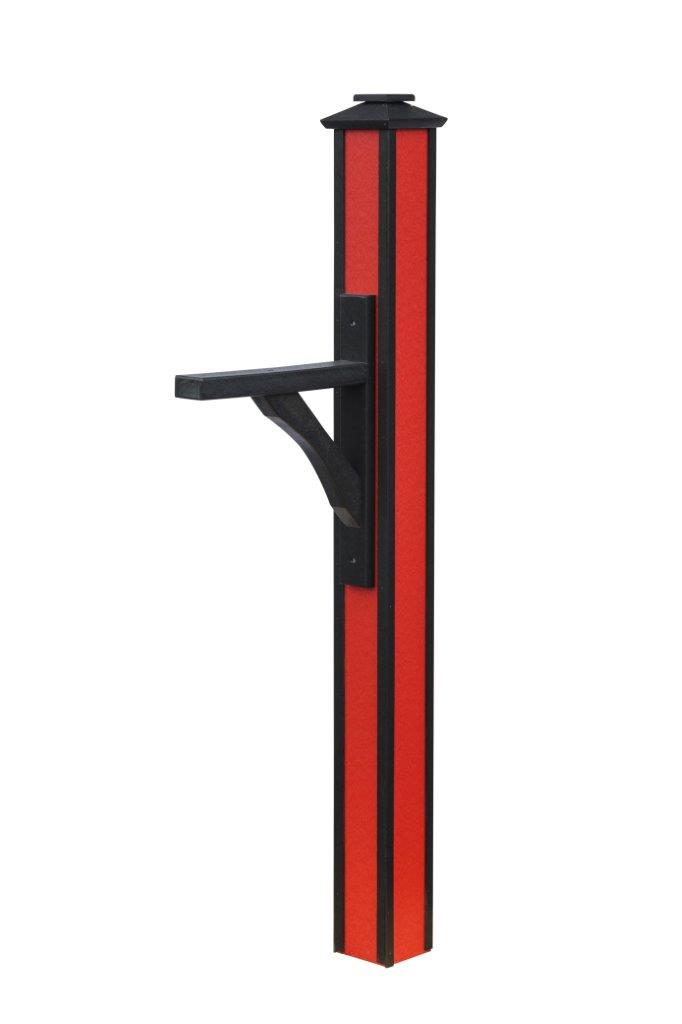 Fire Department colors for the Poly Mailbox Post and Mounting Kit
