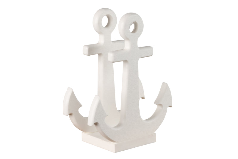 White anchor nautical collection napkin holders