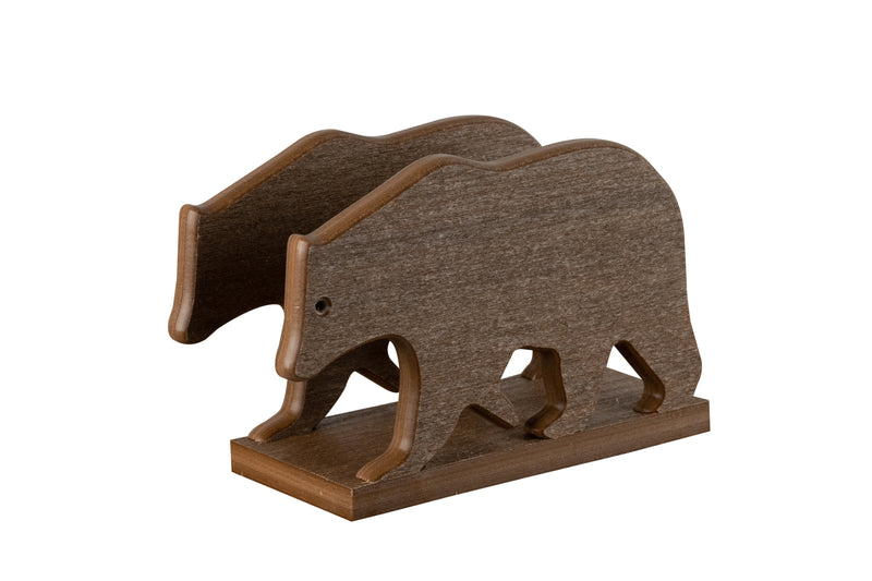 Mahagany bear Wildlife Collection Napkin Holders