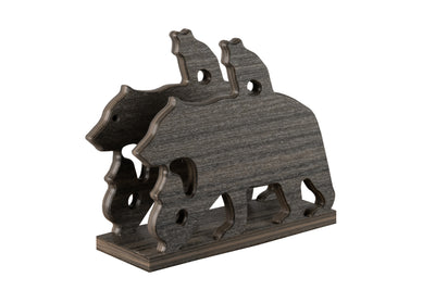Coastal gray bear with cubs Wildlife Collection Napkin Holders