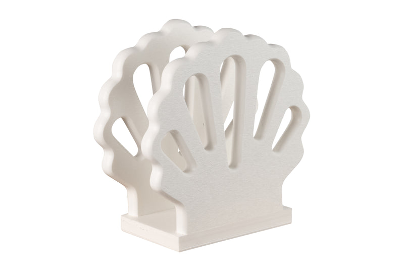 White seashell nautical collection napkin holders