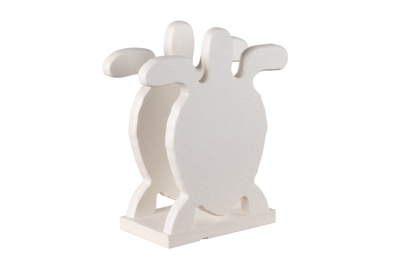 White sea turtle nautical collection napkin holders