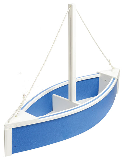 Bright Blue and White Poly Boat Planters