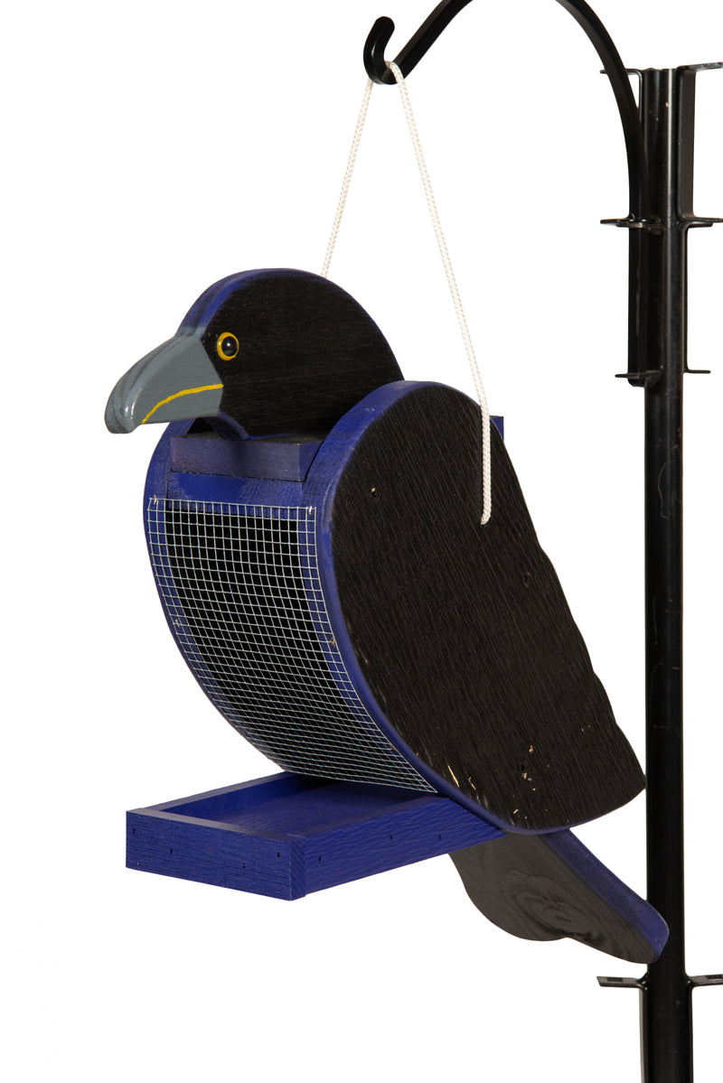 Raven Bird Shaped Wooden Bird Feeders