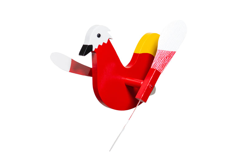 Rooster Wooden Whirlybird