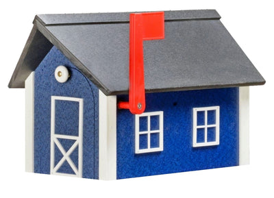 Patriot blue and white poly mailbox