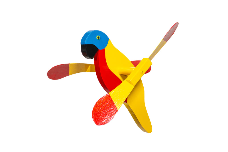 Sunshine Parrot Wooden Whirlybird