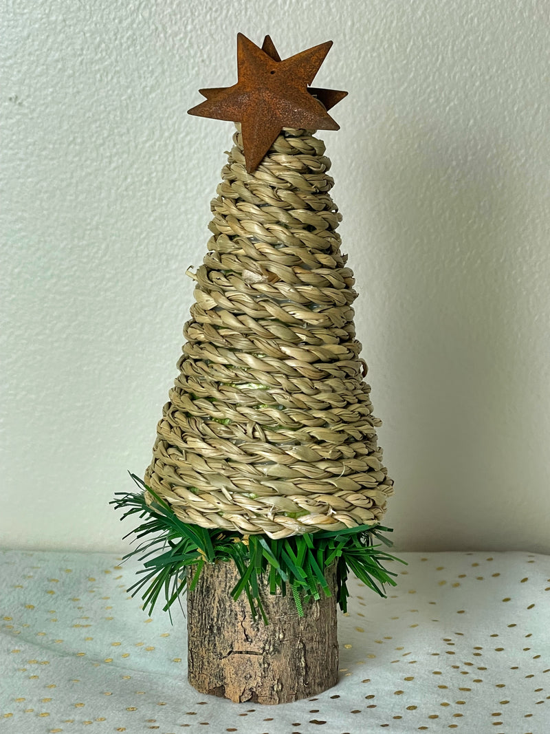 Twine Wrapped Cone Christmas Tree