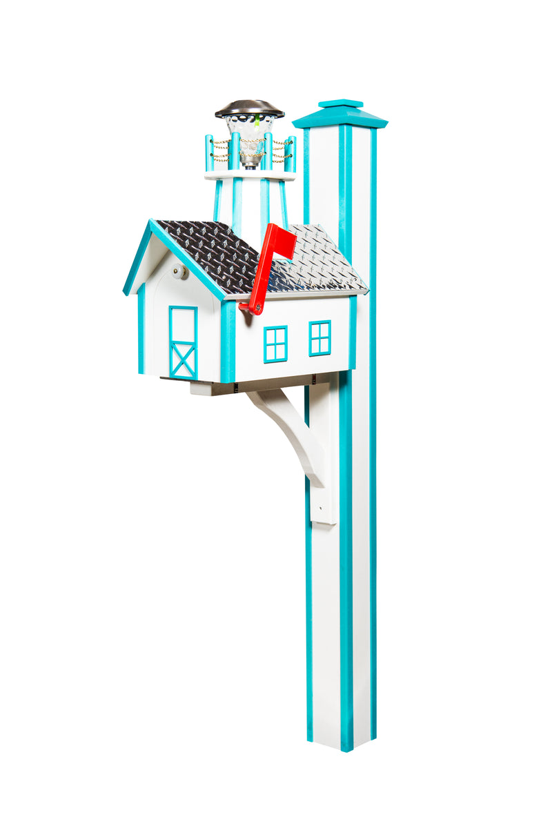 White and Aruba colors for the Poly Mailbox Post and Mounting Kit