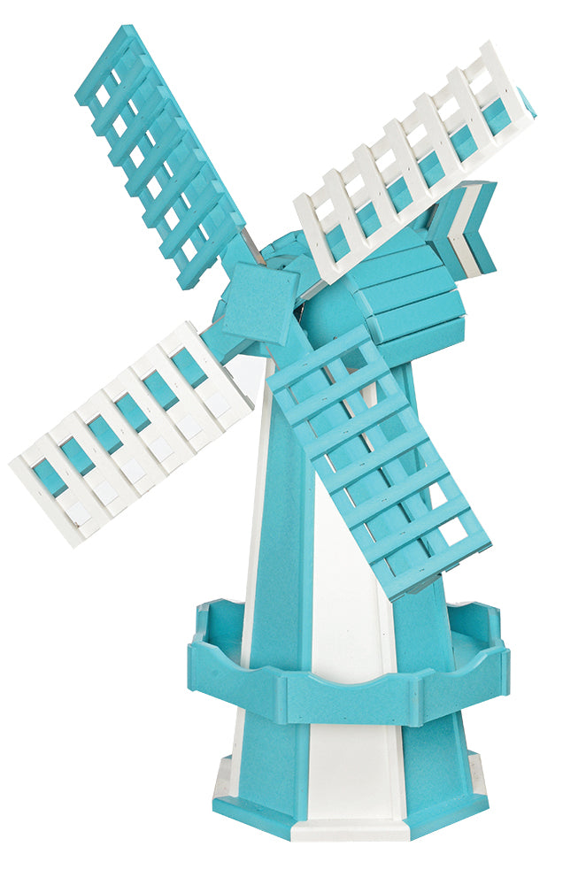 Poly Windmill Large Sized in Aruba Blue with White Panels