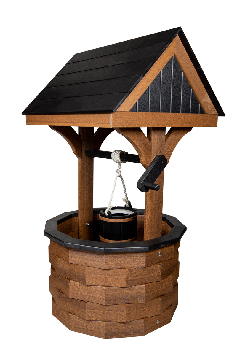 Cedar and black Large Wishing Well