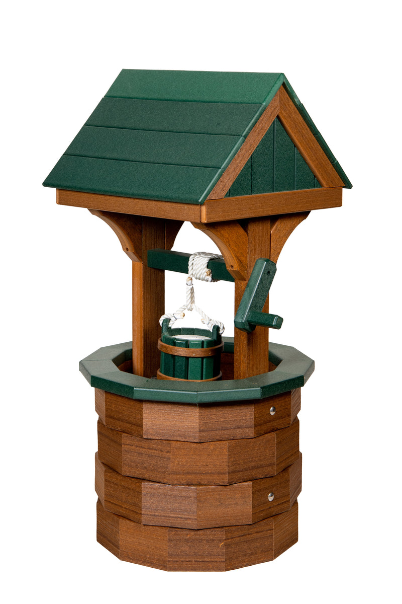 Cedar and green Medium Wishing Well